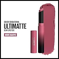 Vista 2 de Maybelline Color Sensational Ultimatte Lápiz labial mate sin secado, pigmento de color intenso, Más Malva, Rosa Malva Púrpura, 1 pieza