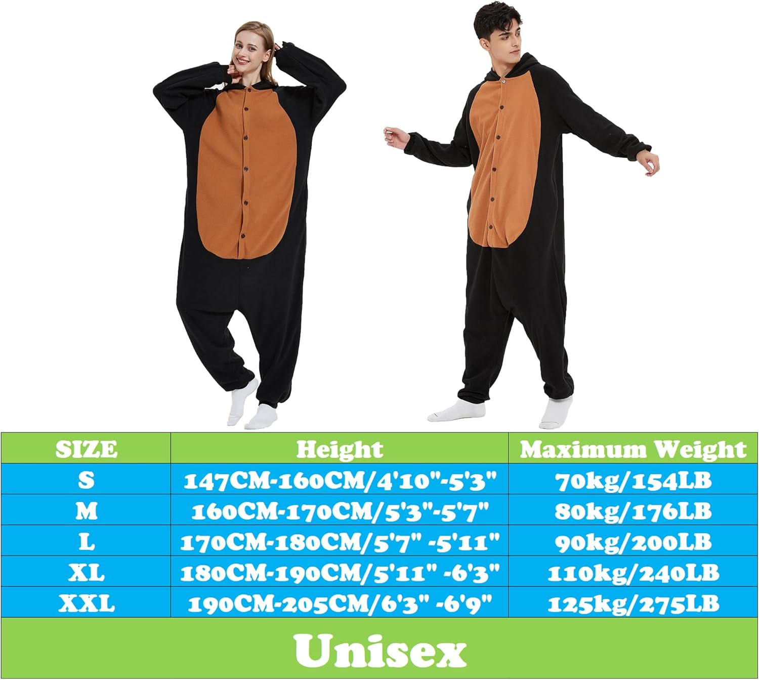 III HHONS Animal Onesie Costume Cosplay Teen Halloween Christmas Pajamas Onesies For Teen Women/Men - Image 4