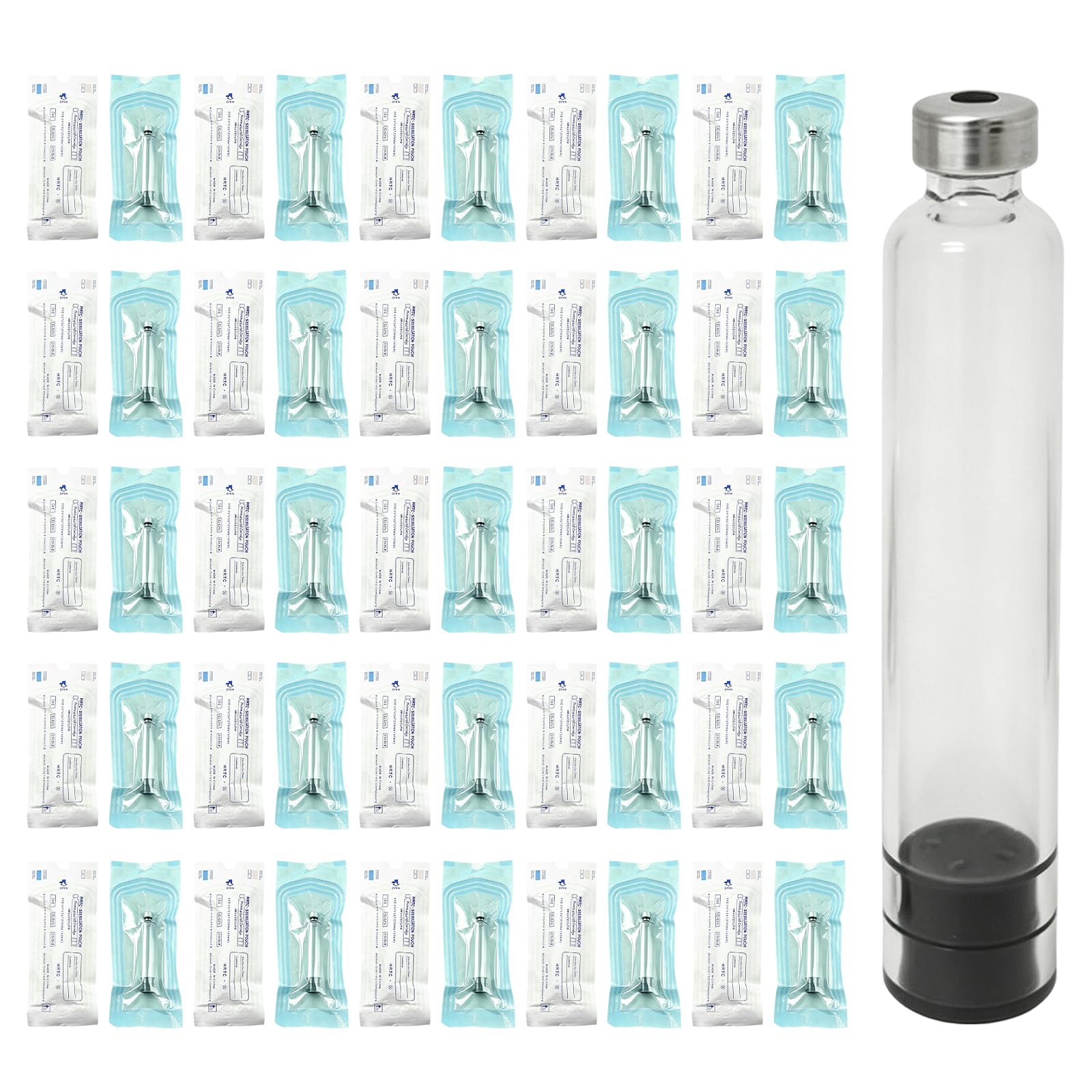 50 Stück 3 Ml Kartusche Im Pen-Kartuschenstil, Sterilisiert, Leer, Sterilisierte Leere Kartusche, Versiegelte Probenfläschchen Einzeln Verpackt Kartusche, Klare Glasfläschchen, Für Labor Und Haushalt