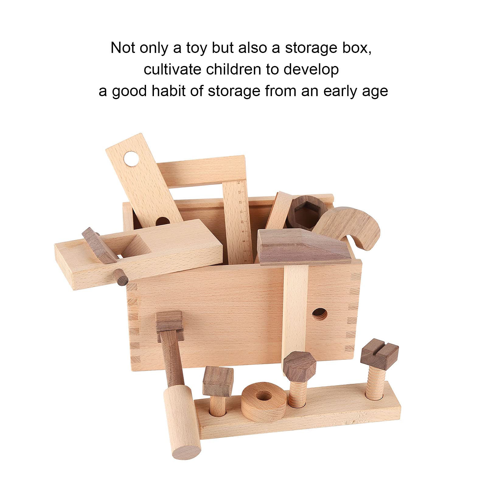 Kit de Herramientas niños, Conjunto de Herramientas para niños pequeños de Madera, Desmontaje de ensamblaje de la multifunción Educación temprana de la Caja de