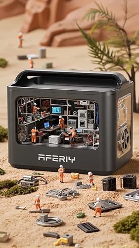 Bild 6 - AFERIY 800W Tragbare Powerstation, 512Wh LiFePO4 Batterie, 1 Stunde Schnellladung, AC 230V, UPS, 3500+Ladezyklen, Solar Generator für Outdoor Camping/RV/Home Backup, 7 Jahre Garantie