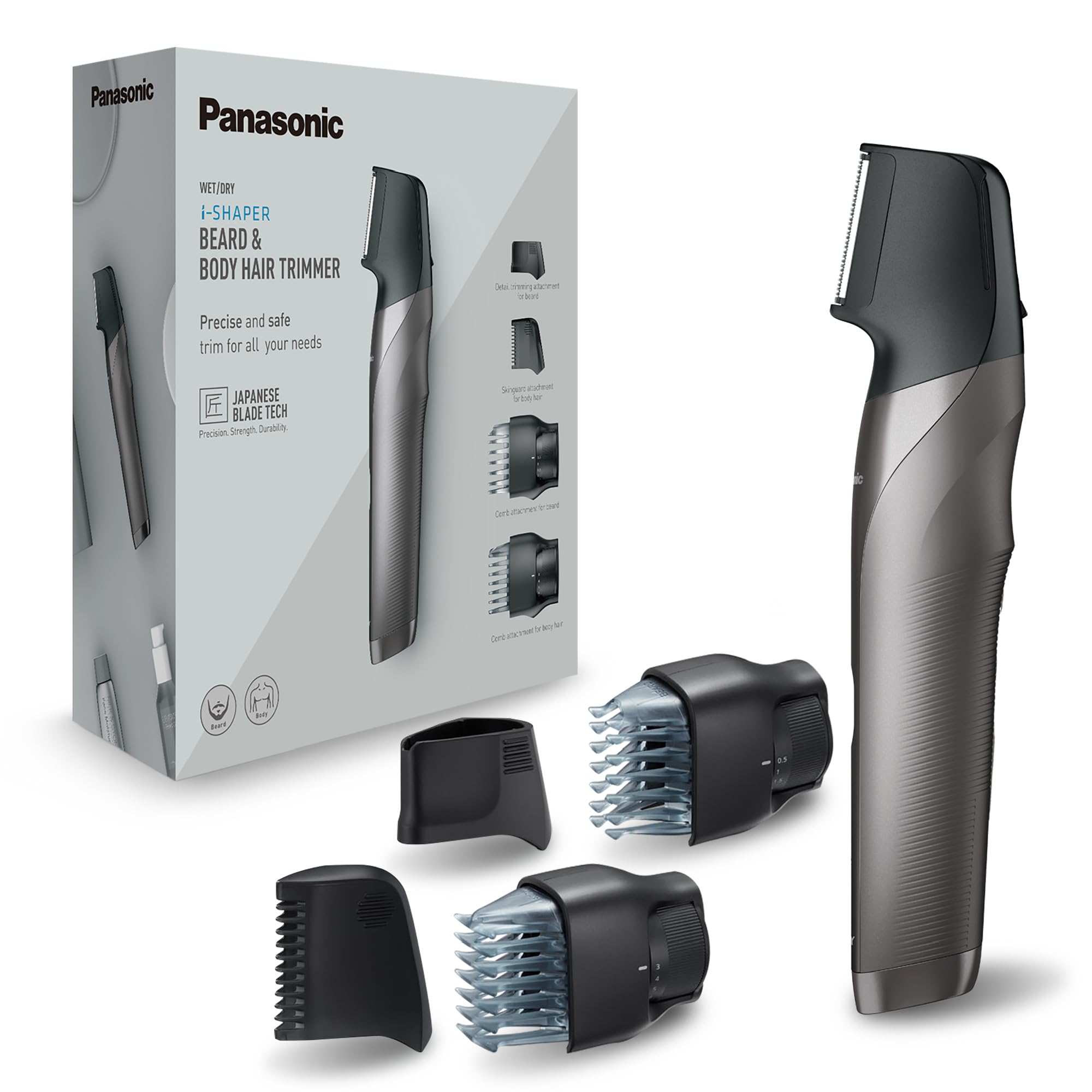Panasonic Personalcare ER-GY60-H503 Rifinitore 2in1 - Barba e corpo - 50 minuti di autonomia
