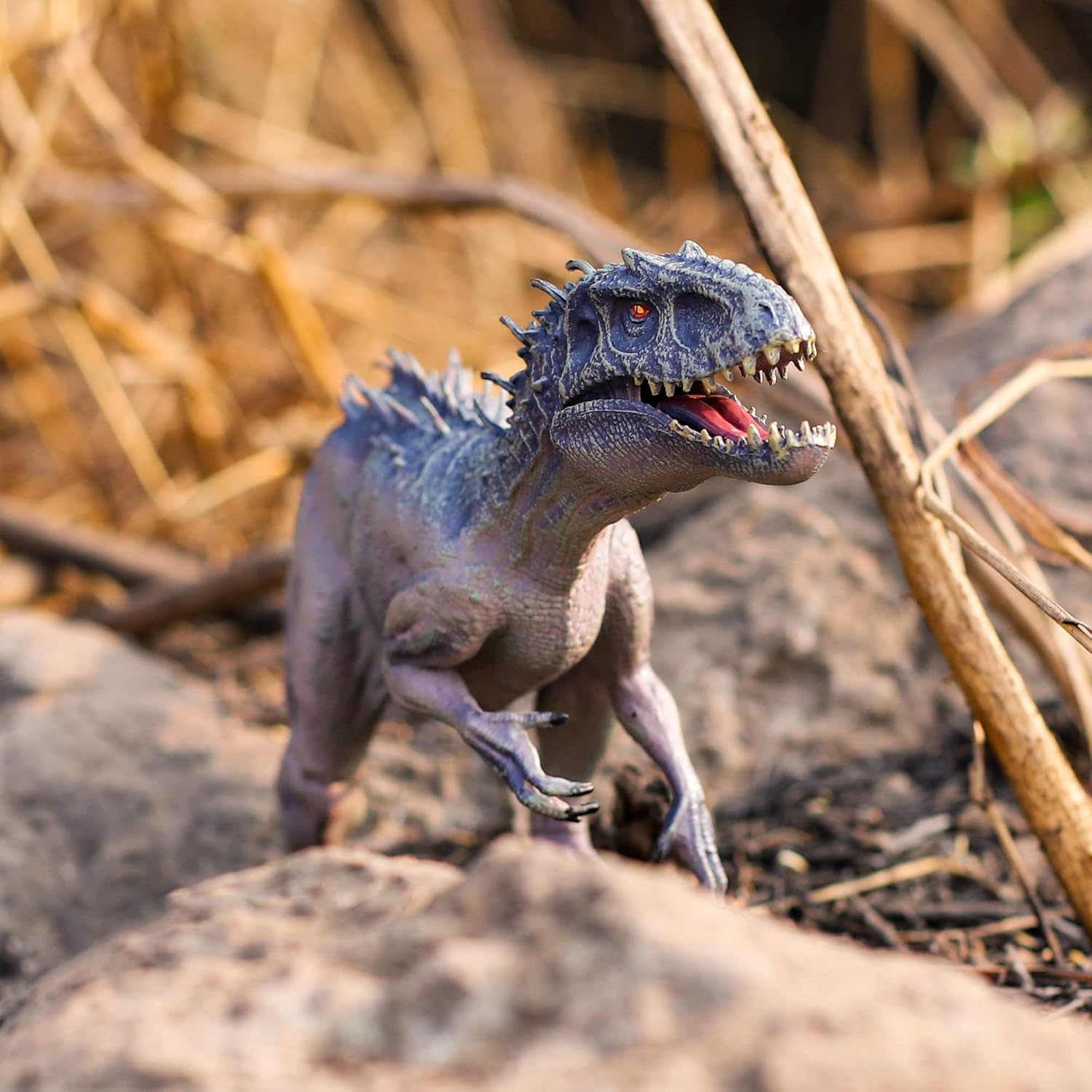 Realistic T Rex Dinosaur Animal Figure for Kids Real Textured Dinosaurs Toy (Gray Indominus (25F))