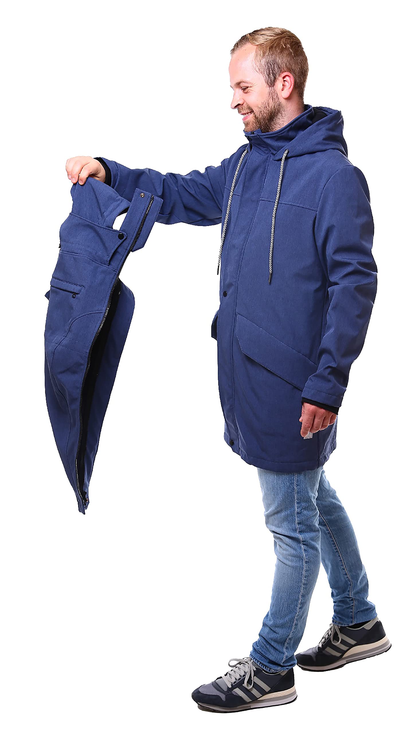 Viva la Mama - Männertragejacke aus Softshell zum Vorn- und Rückentragen PROTECTIS