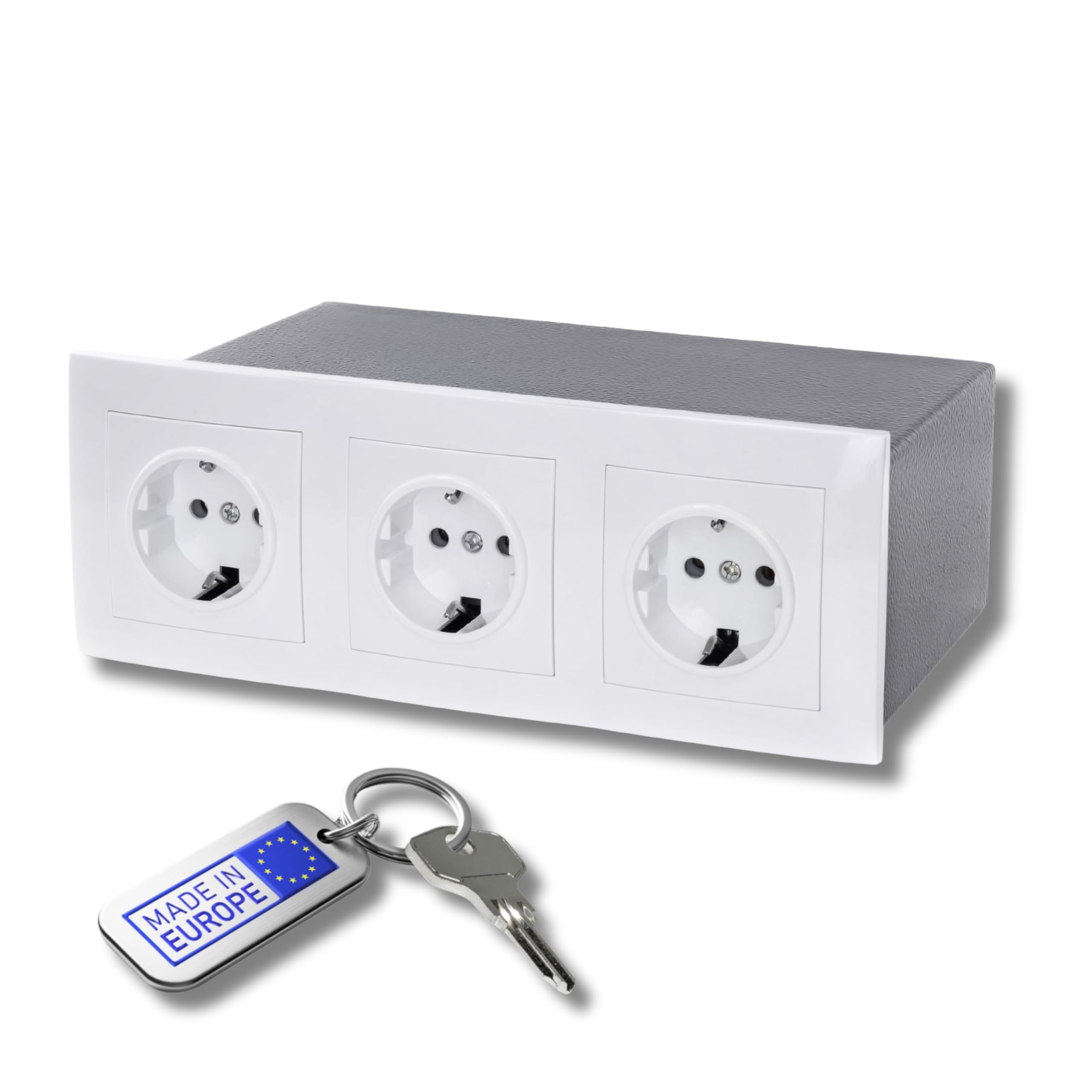 Cassaforte per prese elettriche, con 3 prese finte, pannello magnetico e serratura speciale, cassaforte da parete per conservazione invisibile, scomparto segreto per denaro, orologi e