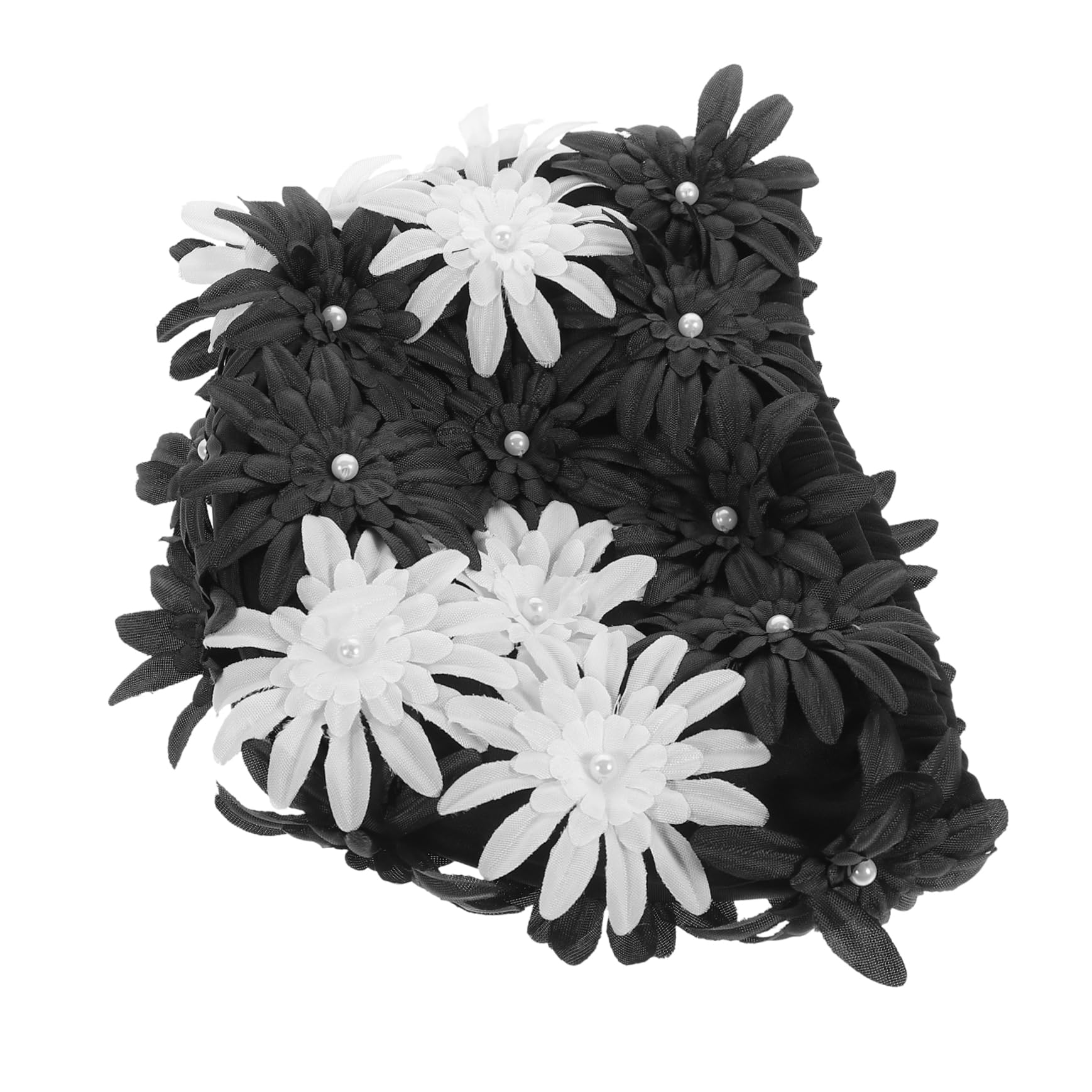 TOYANDONA Bouchon de baignade à Fleurs imperméable Adulte pour nageurs Bonnet de Bain Femme réutilisable Engrener Bouchon de Natation imperméable Bonnet de Bain en Tissu Brocart