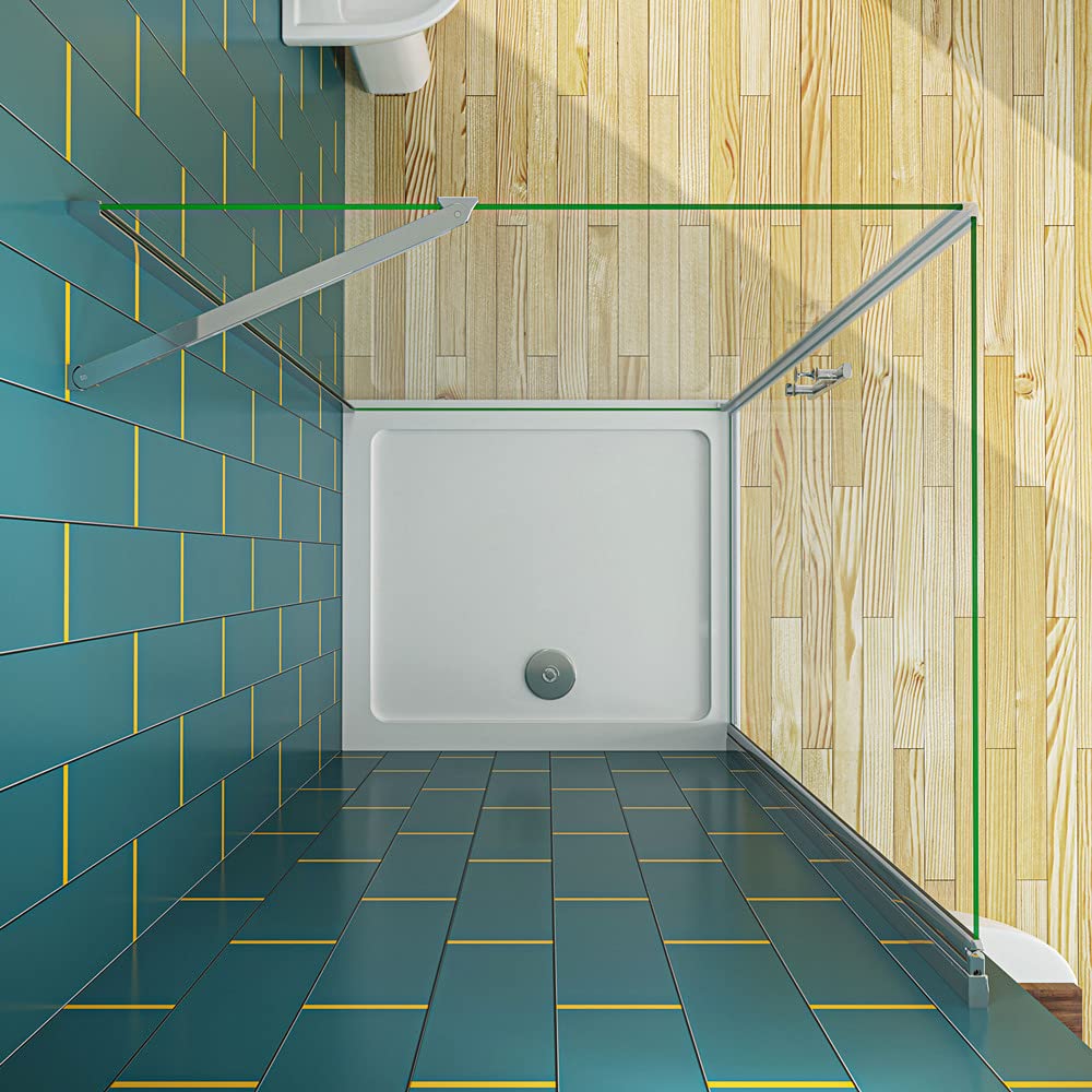 Aica Sanitär Duschabtrennung Duschkabine 90x90cm Duschtür 6mm Nano Glas H.185cm