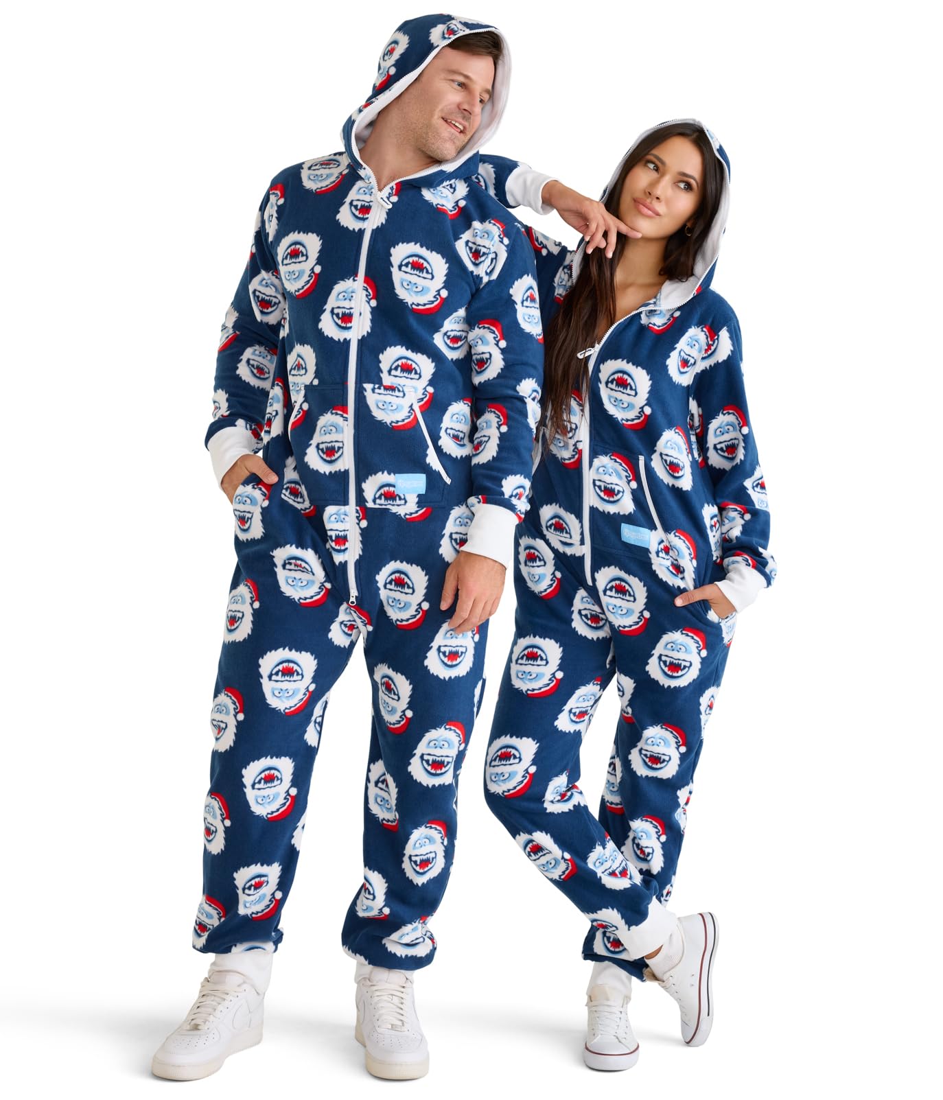 Tipsy Elves Christmas Onesies for Adults - Comfy Unisex Matching Holiday Jumpsuits with Convenient Pockets