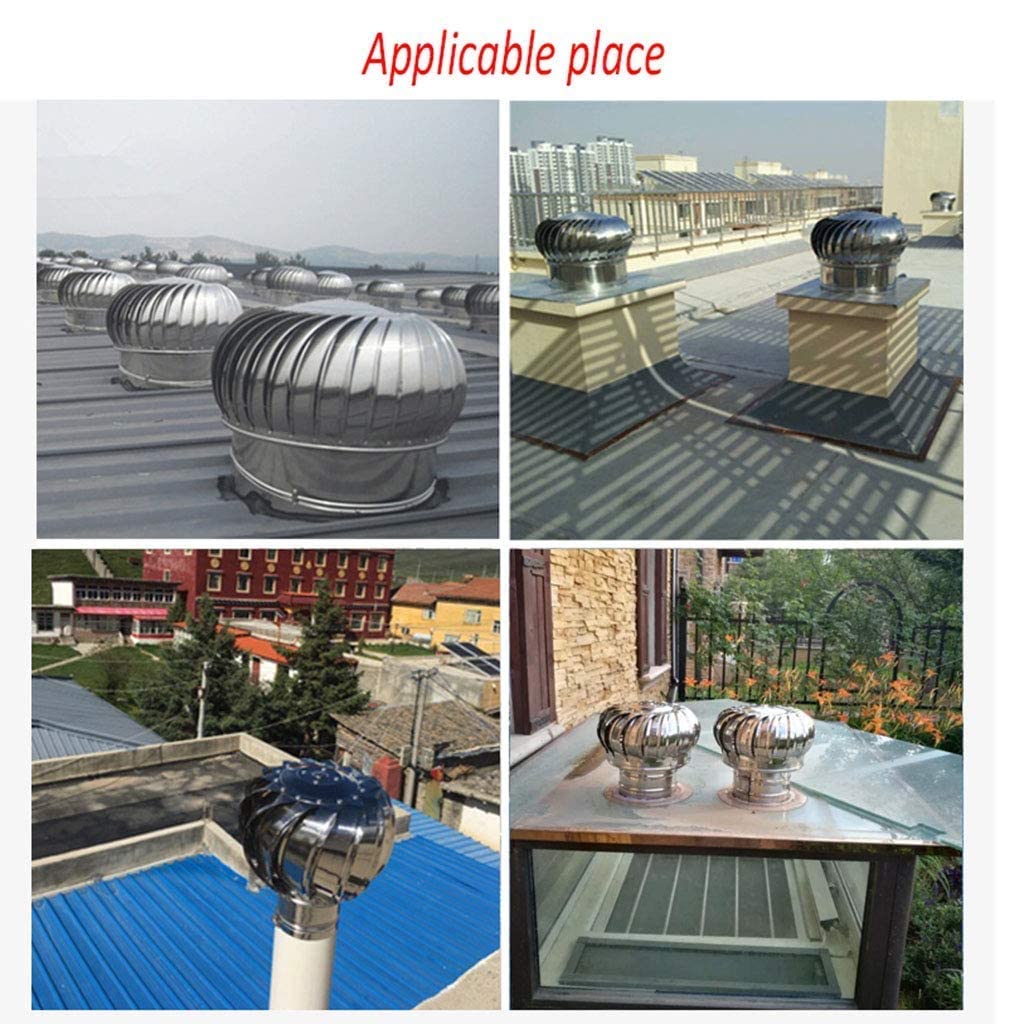 Acero Inoxidable 304 sombrerete de chimeneantilluviajustable Spinner para Roofs & Farms 500MM (300MM) Ventilat & Flujo de Aire Solut para óptimo Rendimiento