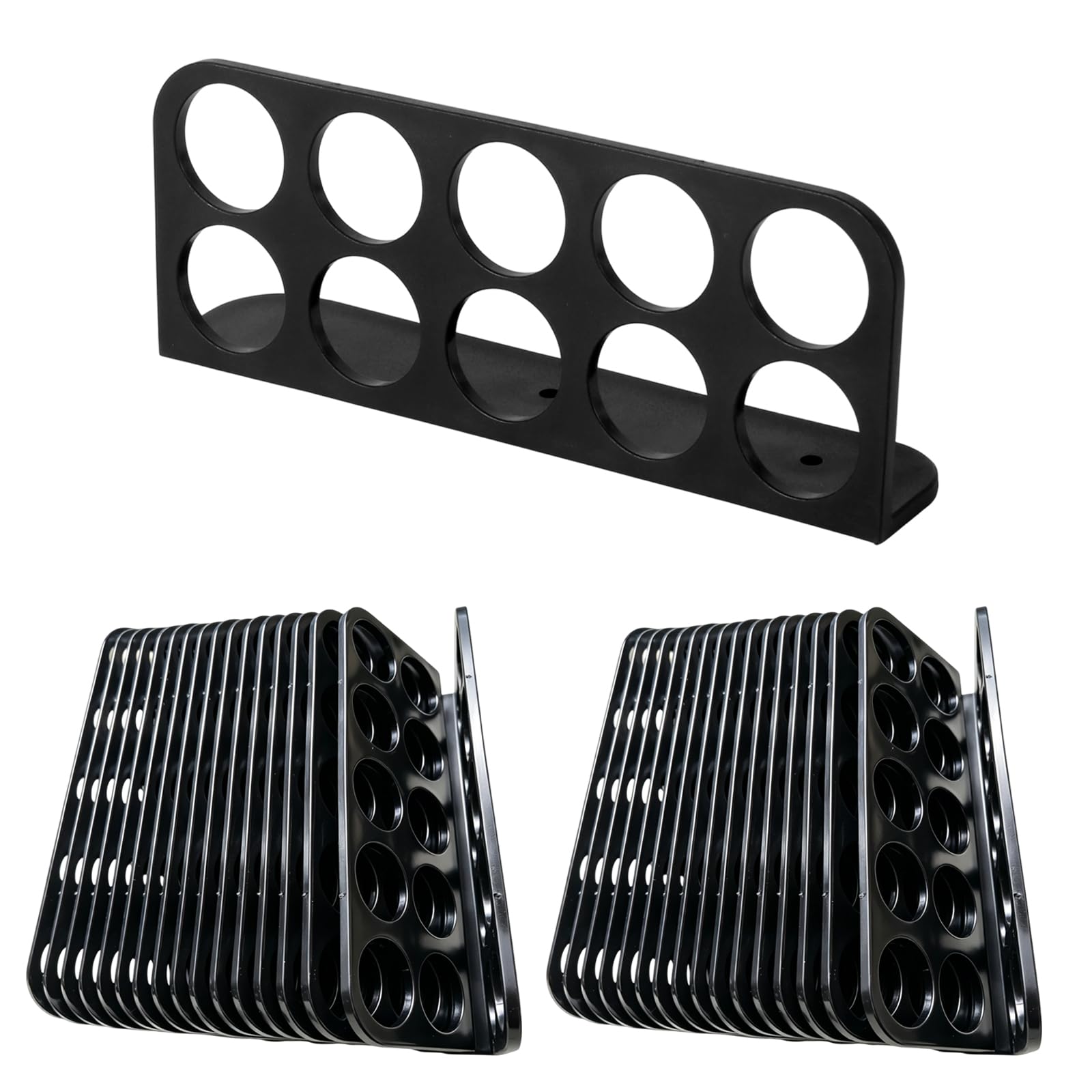 Rangement de câbles et support de fil électrique noir 10 trous 16,46x6,52cm