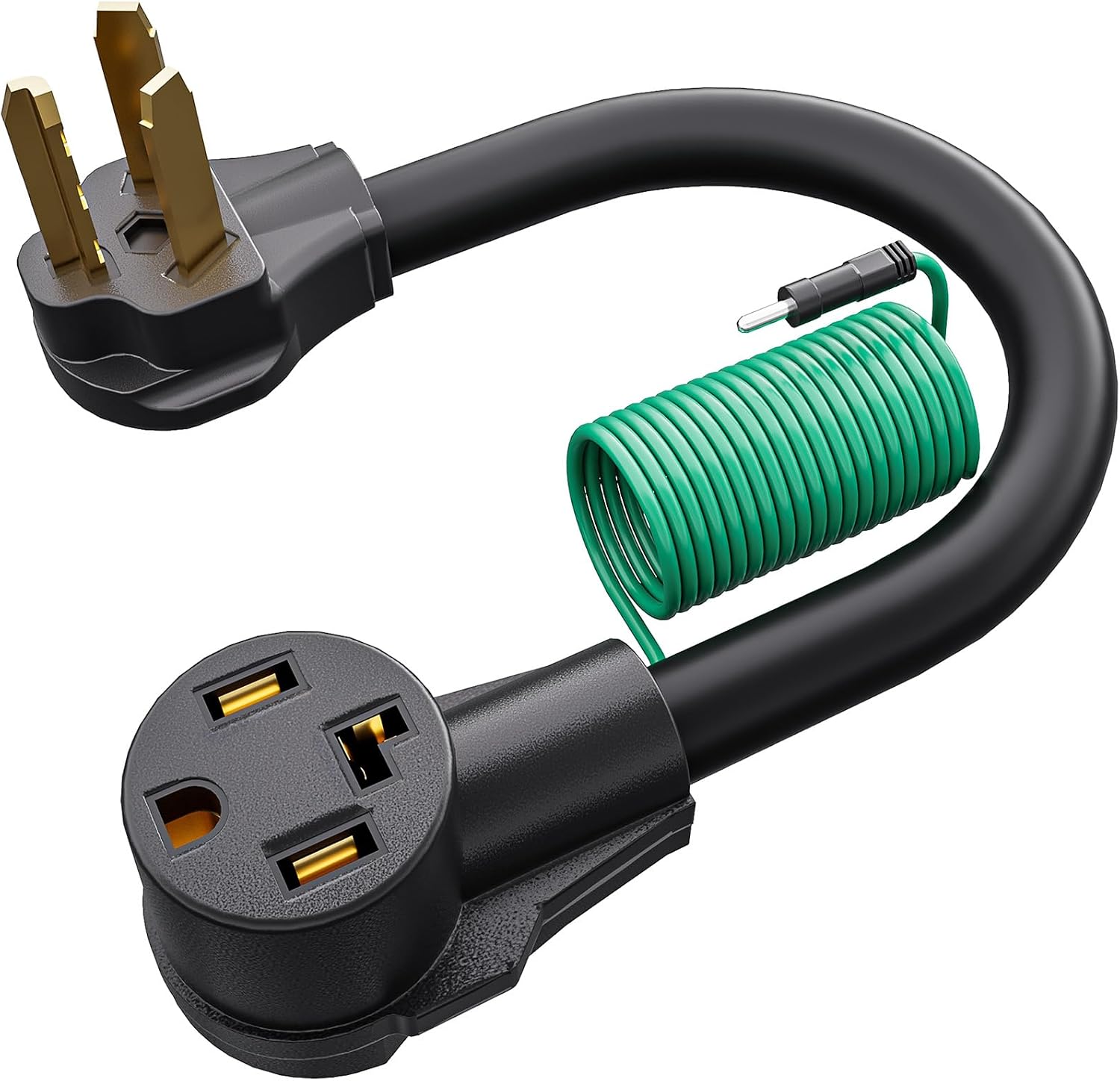 Kasonic 3 Prong to 4 Prong Dryer Adapter, NEMA 14-30P to 10-30R 4 Prong Dryer Outlet Adapter, 3 Prong Old Dryer Female to 4 Prong New Dryer Male Plug Receptacle Adapter, 30A 125/250V, STW 10AWG 1FT