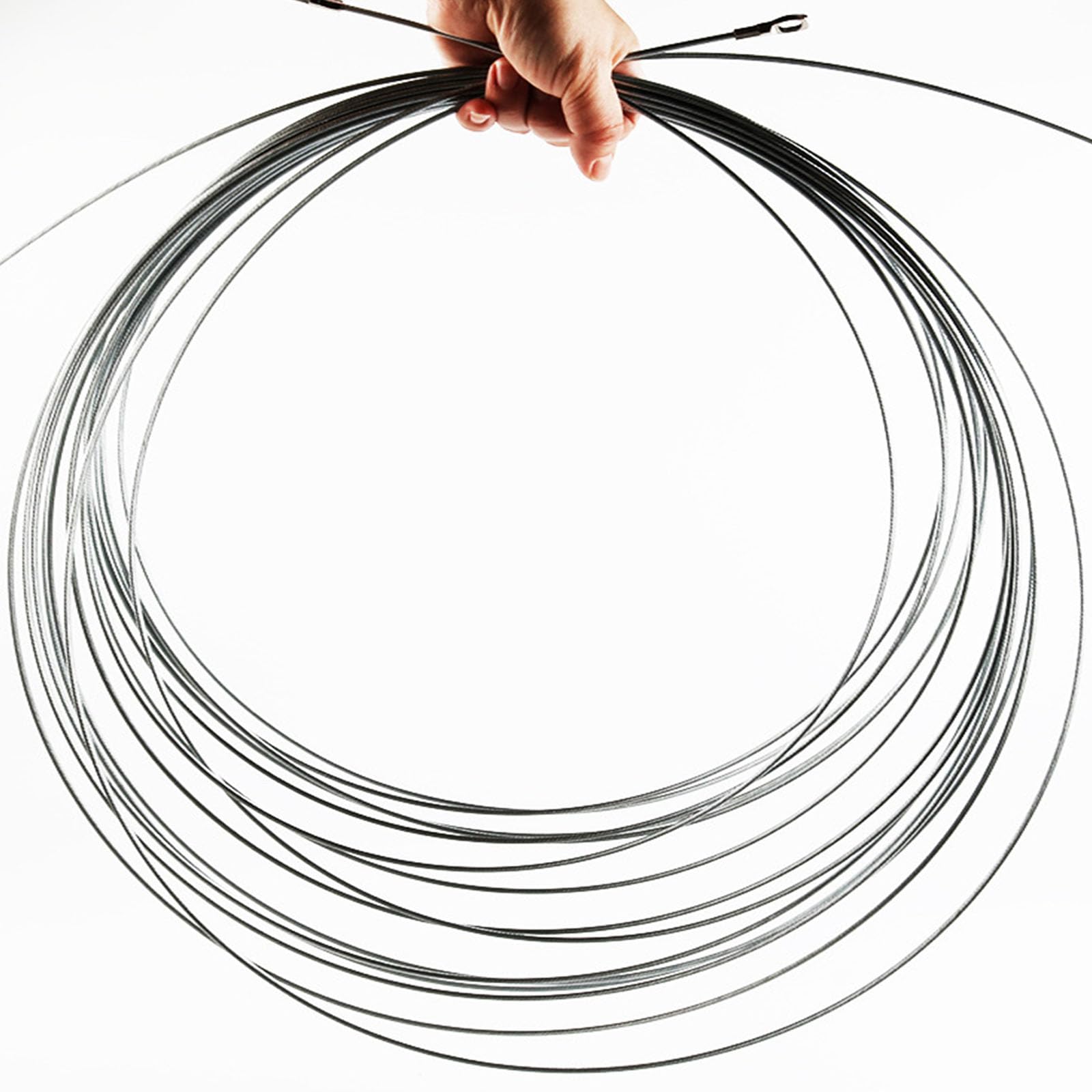 Cinta de pescado de alambre de acero de 50 m para electricista, herramienta profesional de electricista para cableado eléctrico, extractor de conductos ABS con núcleos de acero
