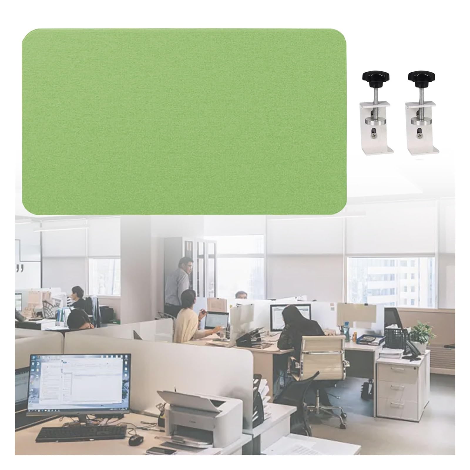 KLGFBDC Office Desk Privacy Screen for Cubicles, Soundproof Under Desk Panel & Divider to Reduce Noise and Visual Distractions