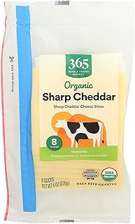 365 By Whole Foods Market, Cheddar Sharp Sliced Organic, 6 Ounce