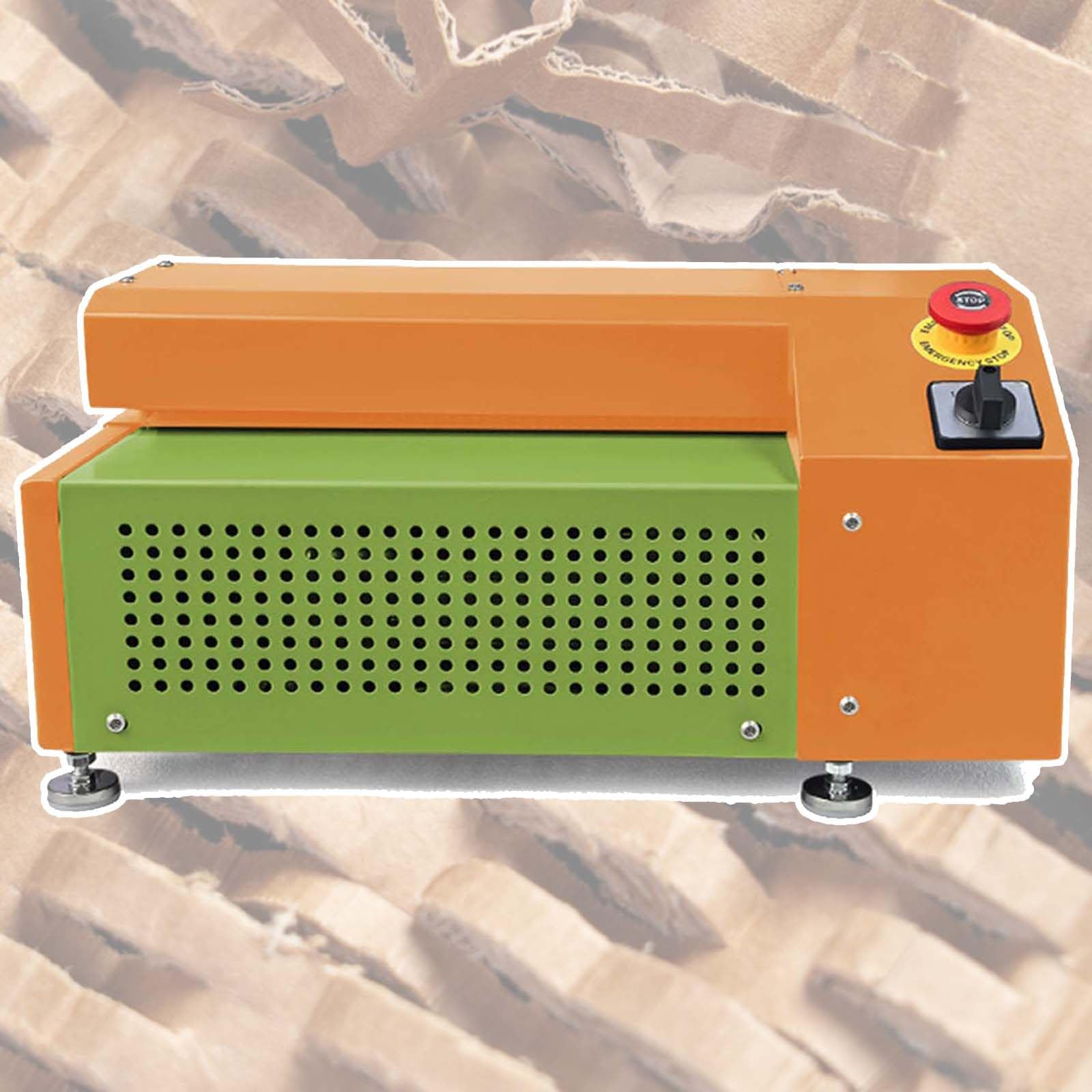 DPLWJPP Corrugated Box Expansion Cutting Machine Recyclable Cardboard Cutting Shredder Cut Box Corrugated Board Cutting Cushioning Fragile Items with Forward Reverse Switch Green