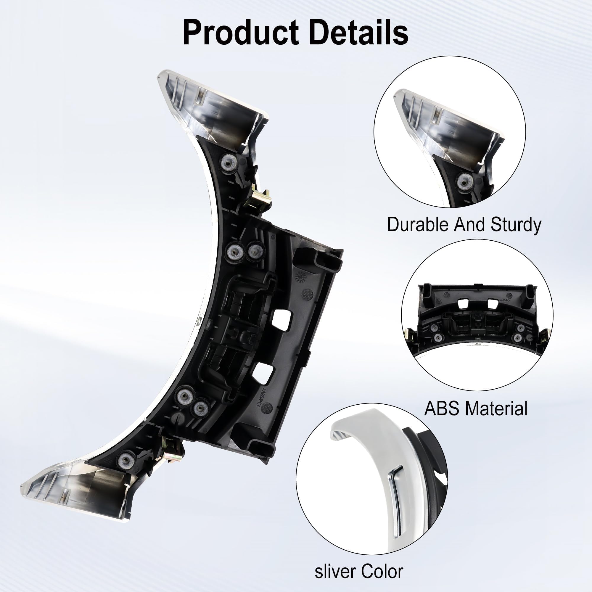 Condition photo showing New/Like New for front console cover armrest release button storage box fits for mercedes-benz 2015-2020 c300 c350e c400 w253 glc200 replace a2056803407 2056803711 silver