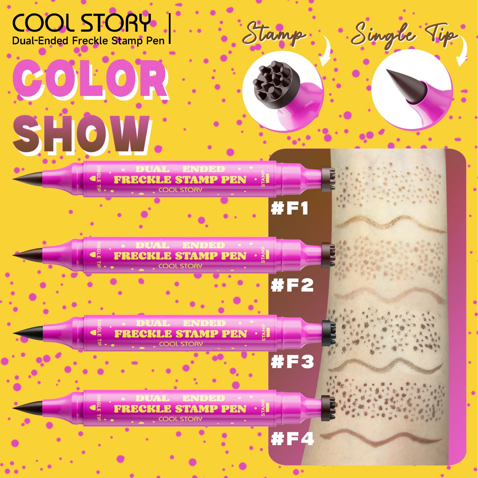 Dual-Ended Freckle Stamp Pen - Realistic Faux Freckles -6