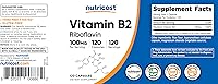 Vista 7 de Nutricost Vitamina B2 (Riboflavina) 100mg, 120 Cápsulas - Sin Gluten y Sin OGM