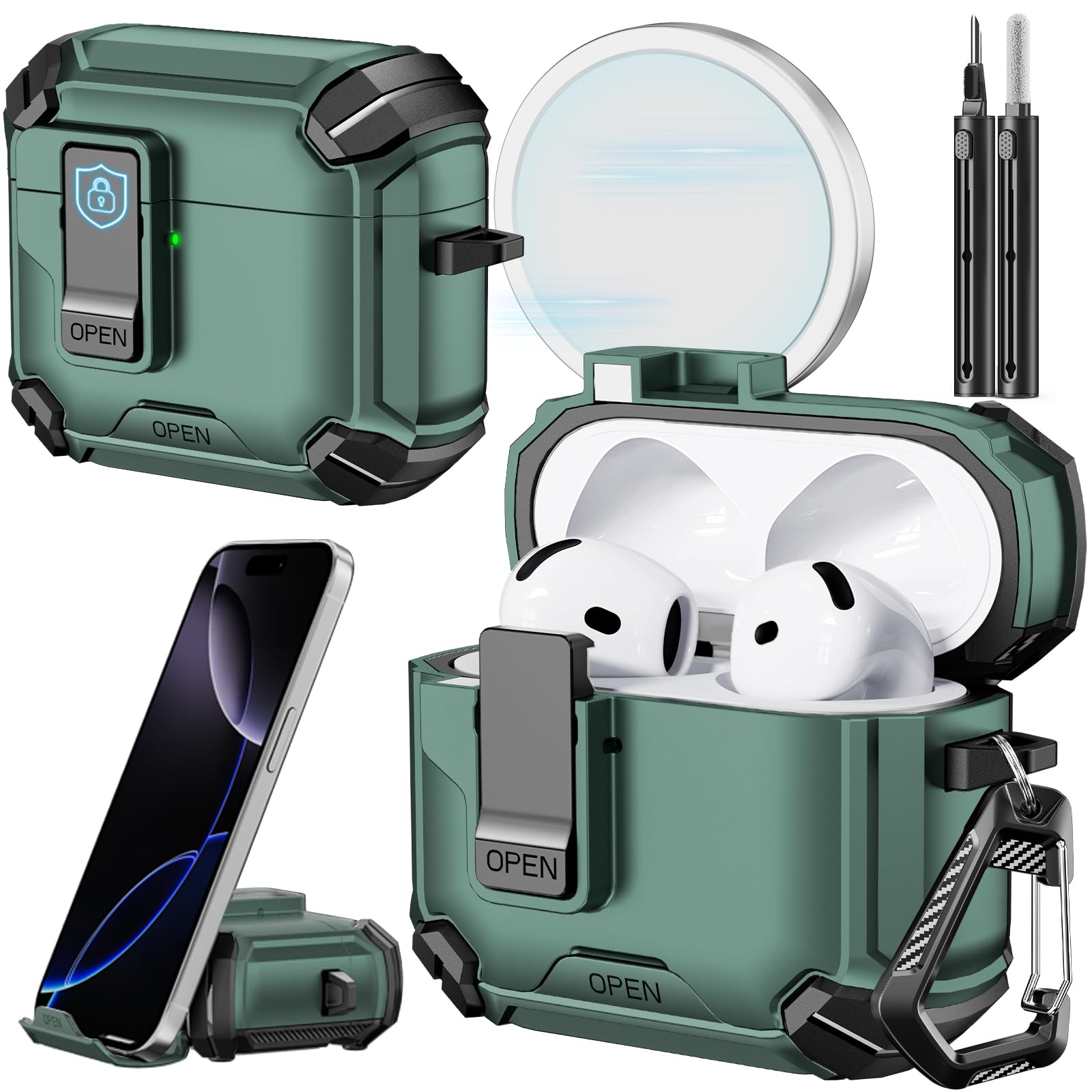 Inesore for AirPods Hülle with Phone Stand Design (2025)
