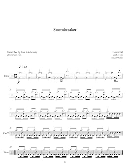 HammerFall - Stormbreaker Drum Sheet Music JDS HammerFall Collection