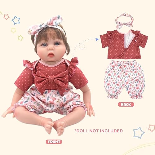 Miniatura 3 de DC-BEAUTIFUL Juego de 6 ropa de muñeca para muñecas de 16 y 18 pulgadas, bonitos conjuntos de vestidos para niñas, ropa de muñeca hecha a mano para