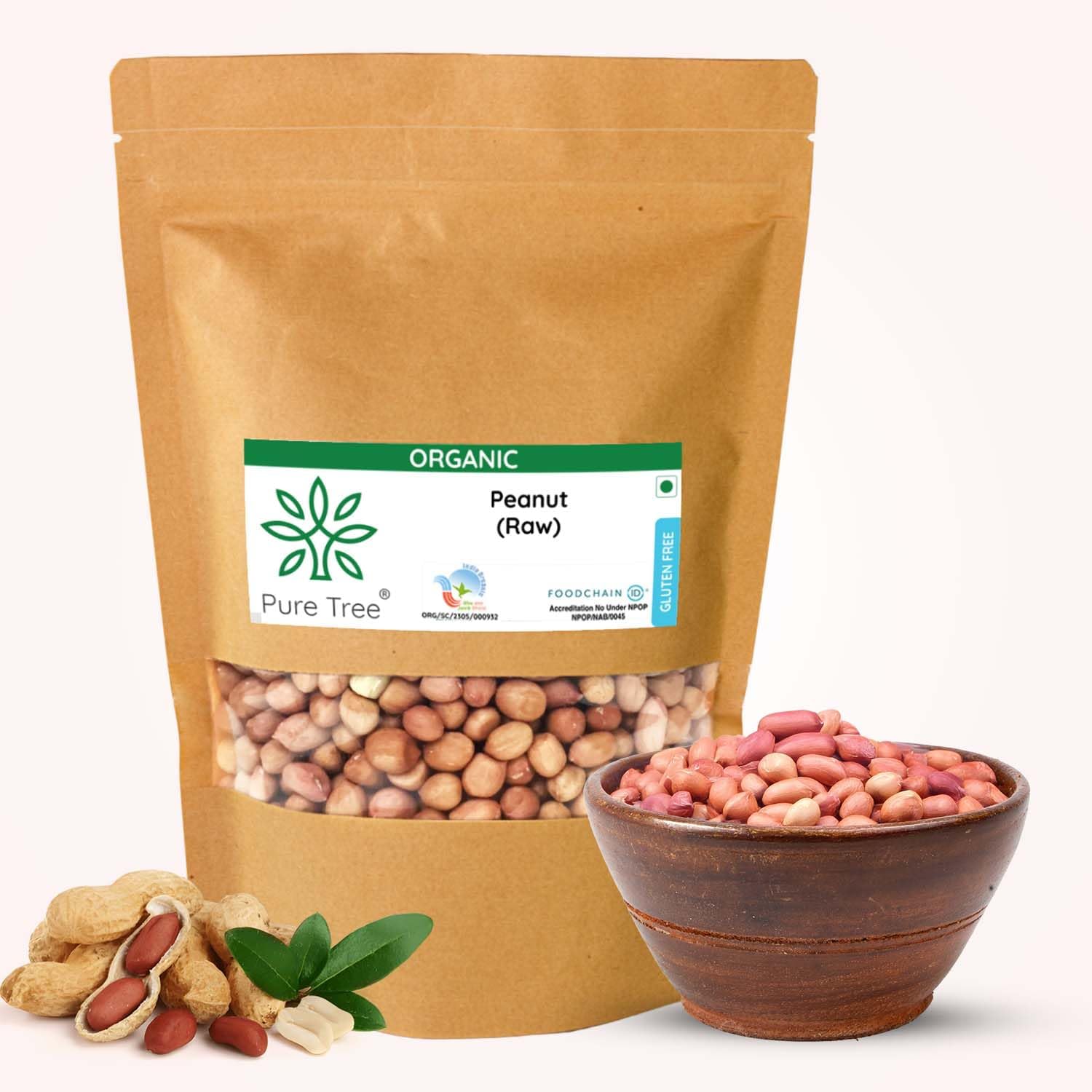- Pure Tree Certified Organic Raw Peanuts | 350 g | Groundnuts Raw | Moongfali dana | Kadle Beeja Good Source Of Healthy Fats Protein | Peanut Organic Singdana Mungfali Dana