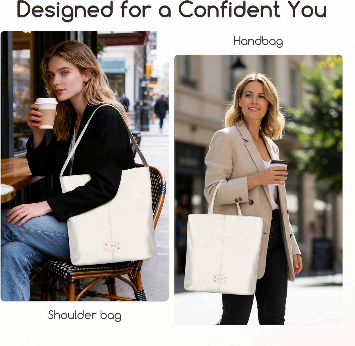 Tote Bag for Women, Large Capacity PU Leather Handbag/Shoulder Bag, Work Purse for Commuting, Shopping, Date & Class - Image 2