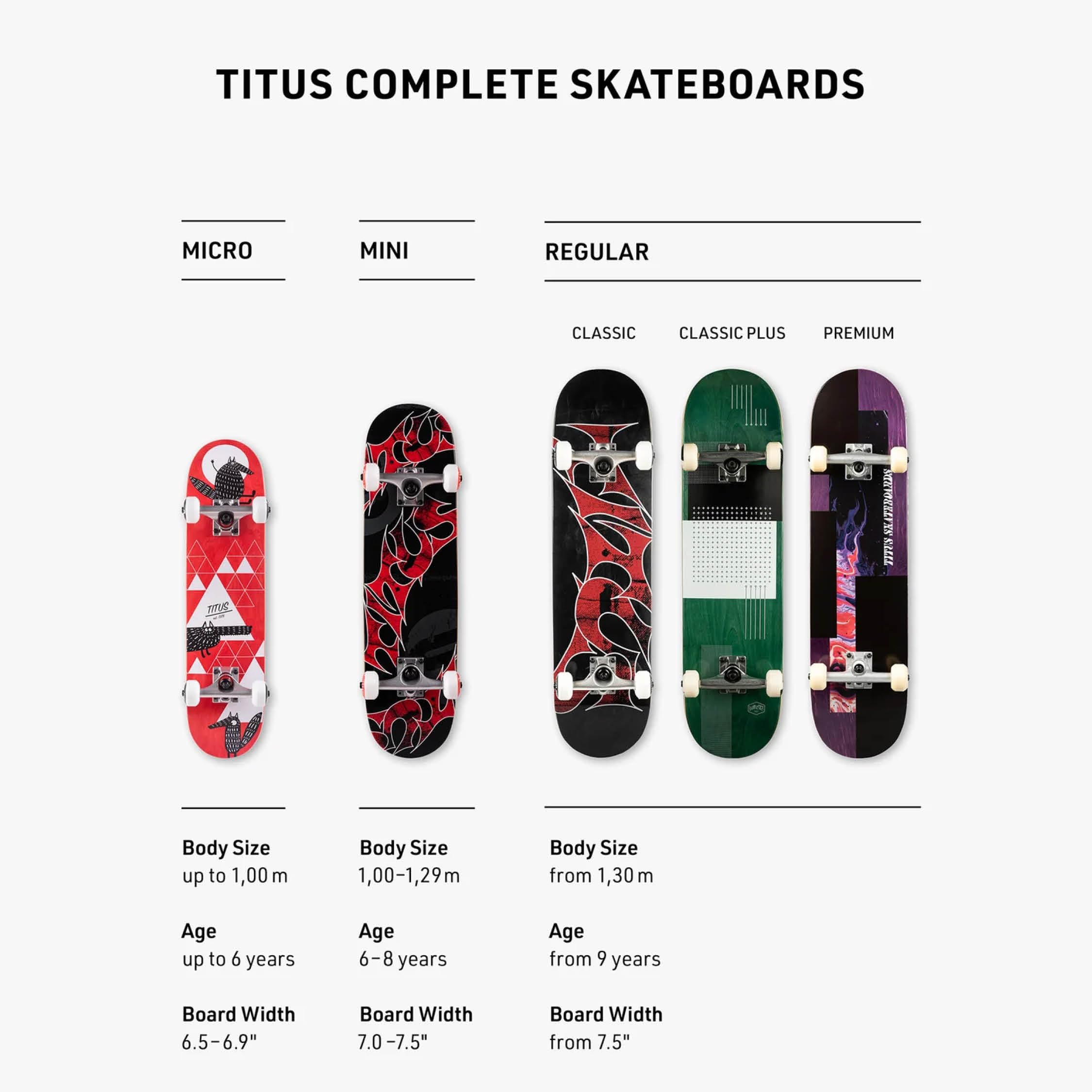 TITUS Skateboard complet Stained Triple - Noir stained 8.25 - Planche complète en bois d'érable 7 couches - Pour adolescents et adultes