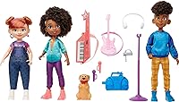 Vista 1 de Mattel Karma's World Dolls & Accessories, 3-Pack Set Includes Karma, Winston & Switch Dolls, Plus Pet & Band Gear