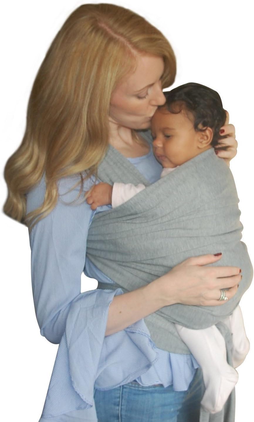 Sale! Red Indyan Baby Sling Carrier | Best Premium Wrap Cover | Neutral Grey | Cotton/Spandex Breathable Fabric | One Size for All