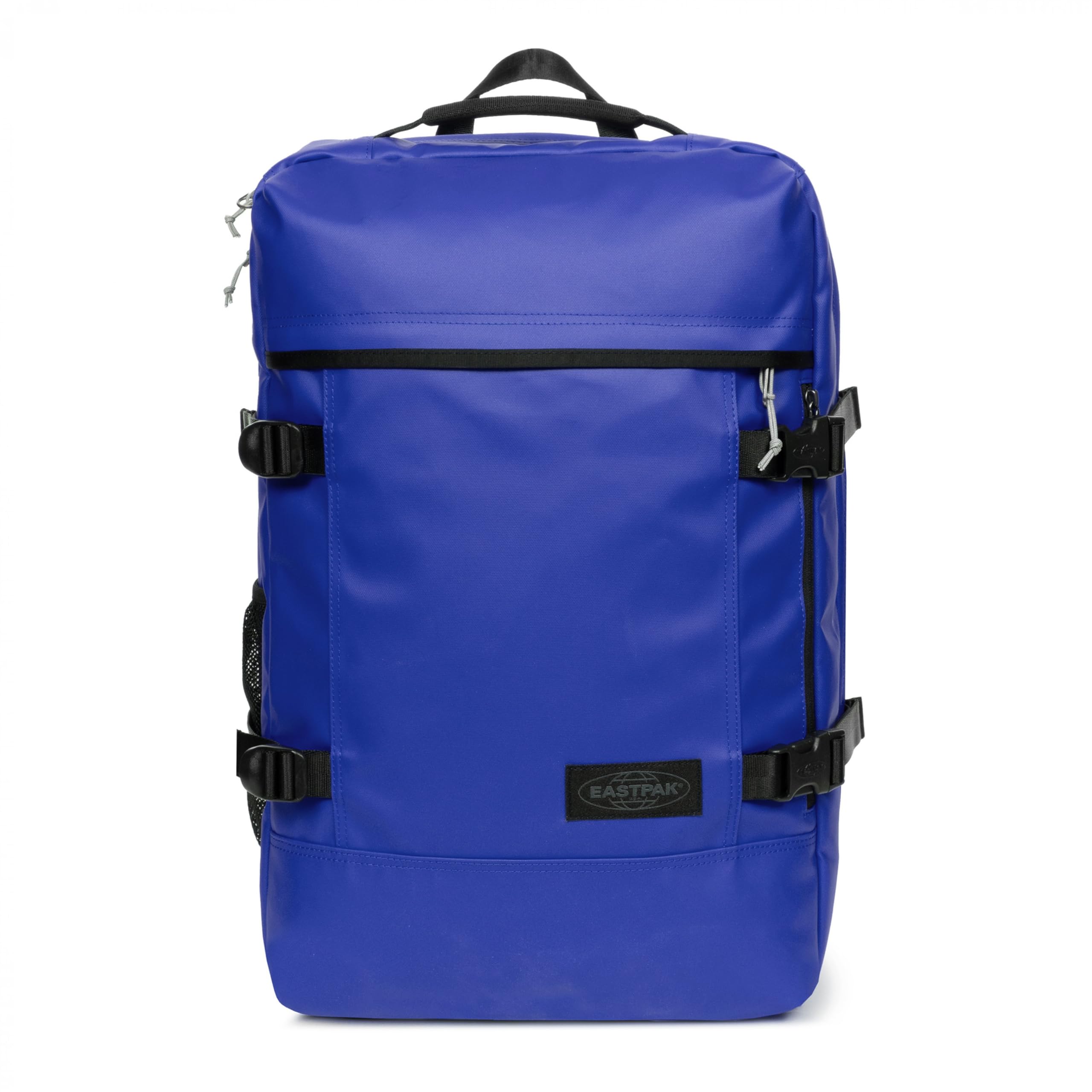 EASTPAK Travelpack – 42L Cabin-Size Duffel Backpack with Dual Compartments, 17" Laptop Sleeve, Vegan Design &amp; Adjustable Straps, Tarp Blue