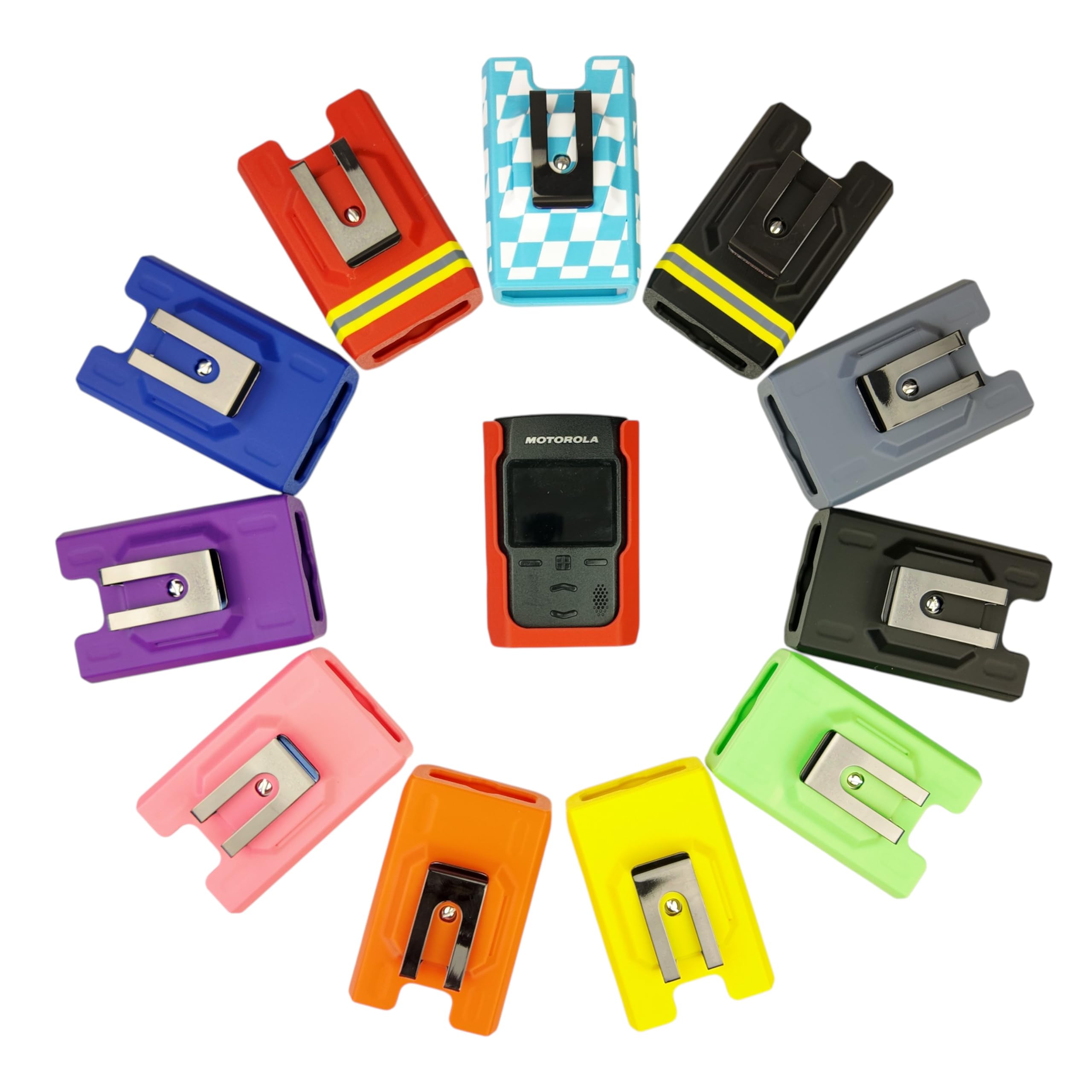 PROTEX-ON Holster für Motorola Advisor TPG2200 mit Metallclip (Version 2) (Schwarz)