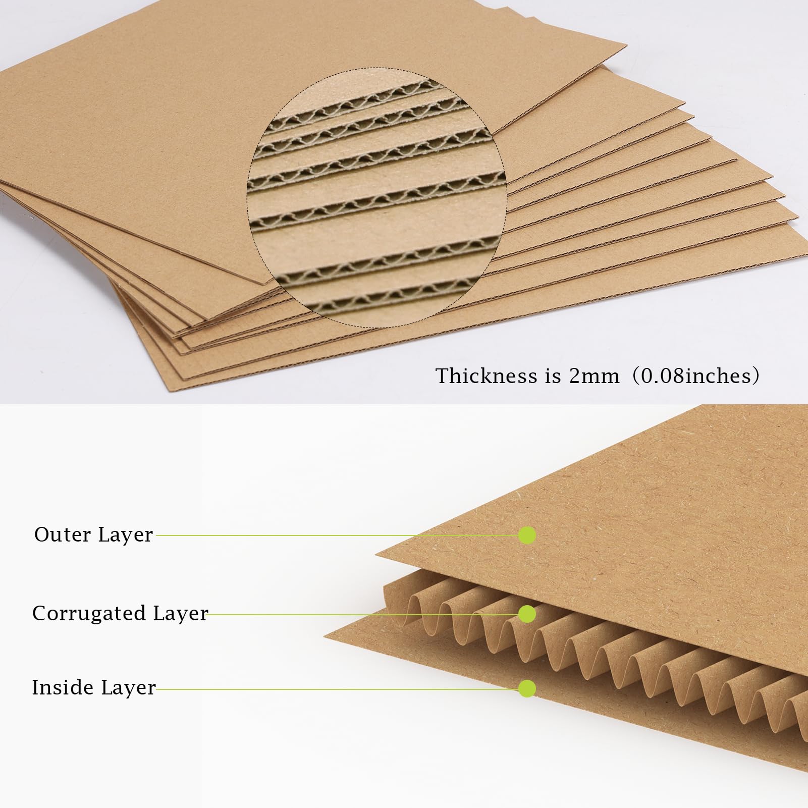RLAVBL 50er Packung A3 Wellpappe in Braun - Vielseitig für DIY und Verpackung, hochwertig und langlebig, ideal für kreative Projekte und Verpackungsbedürfnisse