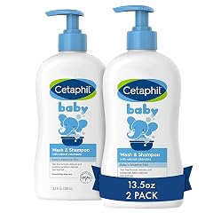 Cetaphil Baby Wash Shampoo 13 5oz Pack of 2 Hypoallergenic Gentle Enough for Everyday Use Soap Free