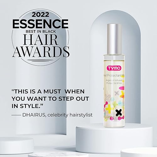 Miniatura 6 de TYMO Protector térmico para cabello con aceite de argán para herramientas de peinado calentadas, acondicionador en aerosol para suavizar e hidratar,