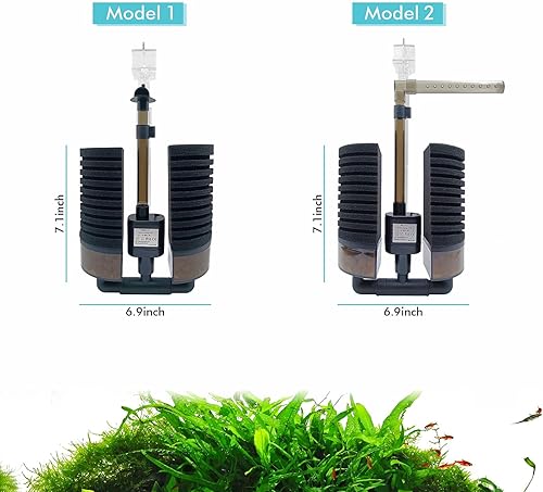 Miniatura 2 de Filtro de esponja eléctrica para acuario, filtro silencioso para tanque de peces con bomba, esponja de 2 capas + medios de cerámica, adecuado para