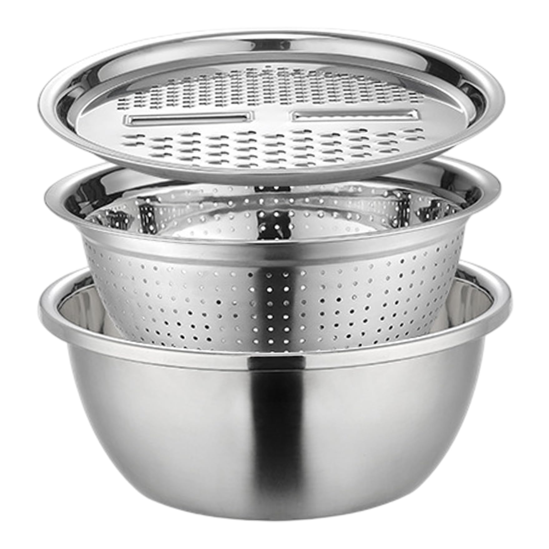 Ensemble de passoires en acier inoxydable durable avec bol multifonction de 25,4 cm