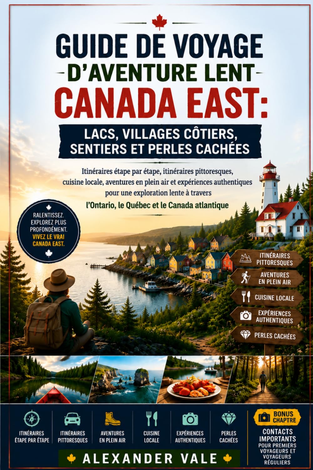 Guide de voyage d'aventure lent Canada East : Lacs, villages côtiers, sentiers et perles cachées: Itinéraires étape par étape, itinéraires ... pour une exploration lente à traver
