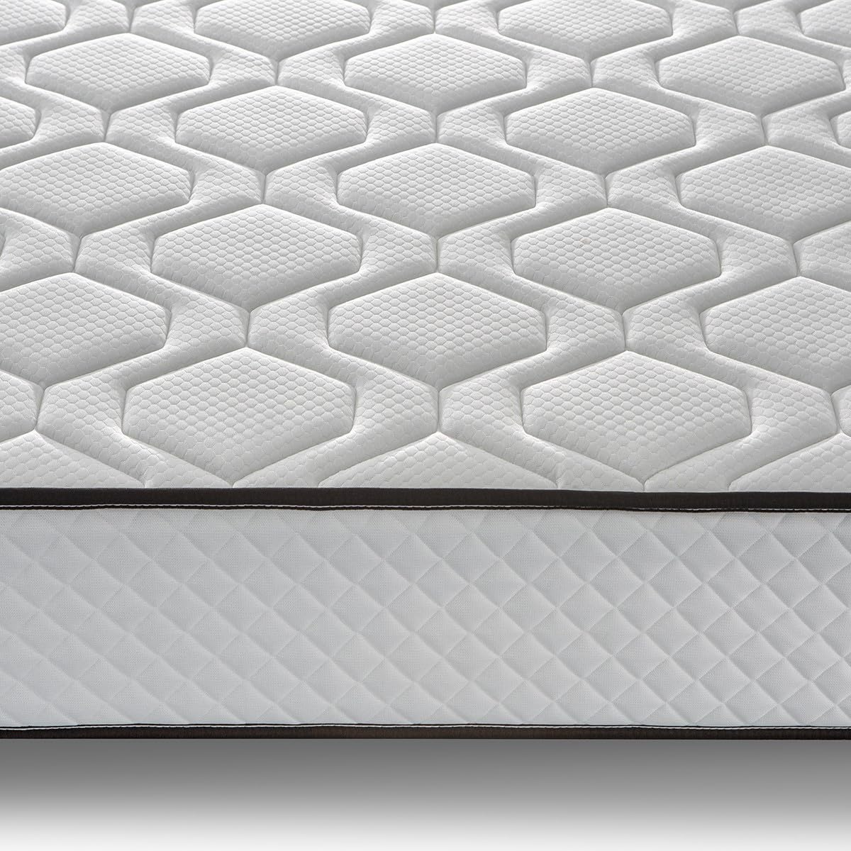 Colchón de muelles ensacados 135x190 cm Allegra - Cara Invierno/Verano - Altura +/- 27 cm - Espuma viscoelástica - Firmeza Media/Alta - Independencia de lechos excelente - Tejidos Hipoalergénicos