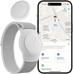 HONGTOP H Rastreador Gps Para Crianças, Adolescentes, Necessidades Especiais E Idosos, Mini Pulseira De Relógio Em Tempo Real, Funciona Com O Aplicativo Find My (Somente Ios), Dispositivo Rastreamen