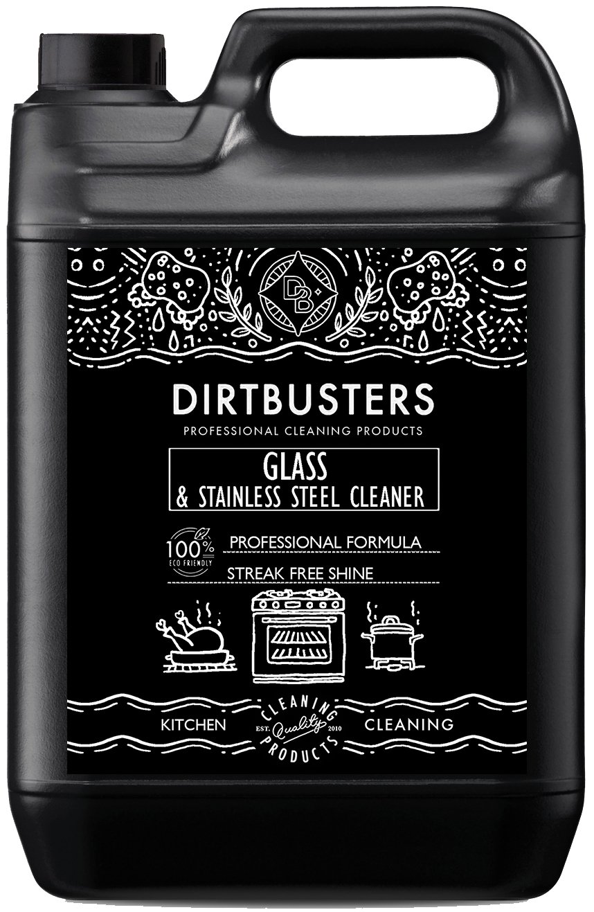 Glass and Stainless Steel Cleaner Polish 5 litres for a Streak Free Finish