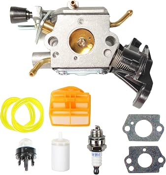Carburetor Kit Compatible with Husqvarna 445 445E 445II 450 450E 450II Chainsaw Replace# 506450401, Fit for Jonsered CS2245 CS2250 S II, and Carb Compatible with ZAMA C1M-EL37B