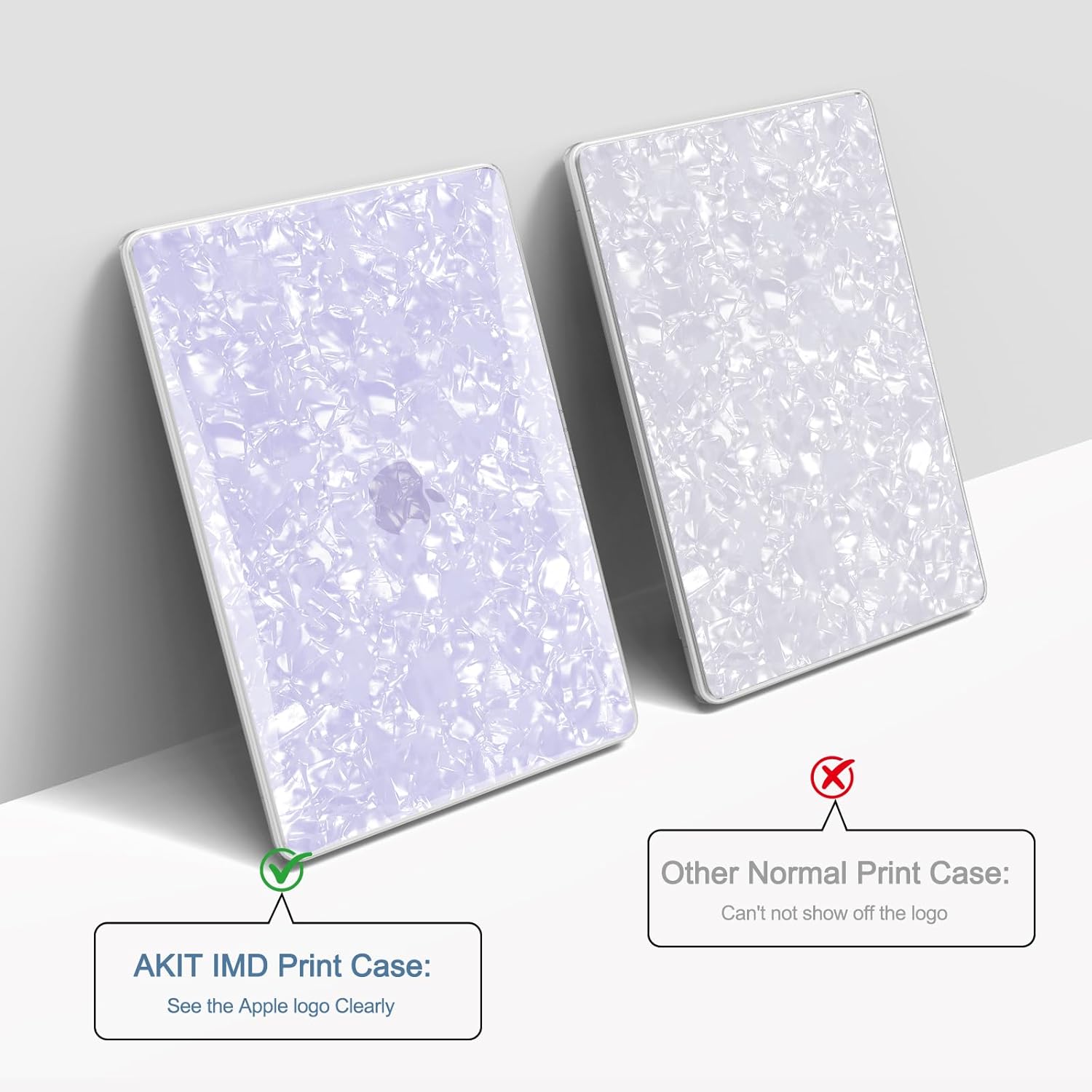 AKIT Compatible with MacBook Air 13 inch Case 2026 2025 2024 2023 M5 M4 M3 M2 Glitter Pearly Luster Laptop Hard Shell for A3449 A3240 A3113 A2681 Mac Air 13.6" Includes Keyboard & Screen Cover, Purple