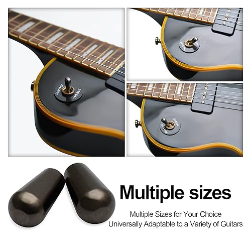 Miniatura 4 de MAXCHEER Interruptor de palanca de 3 vías para guitarra LP de latón SAE 8-32 con rosca de EE. UU., perilla para interruptor Gibson Les