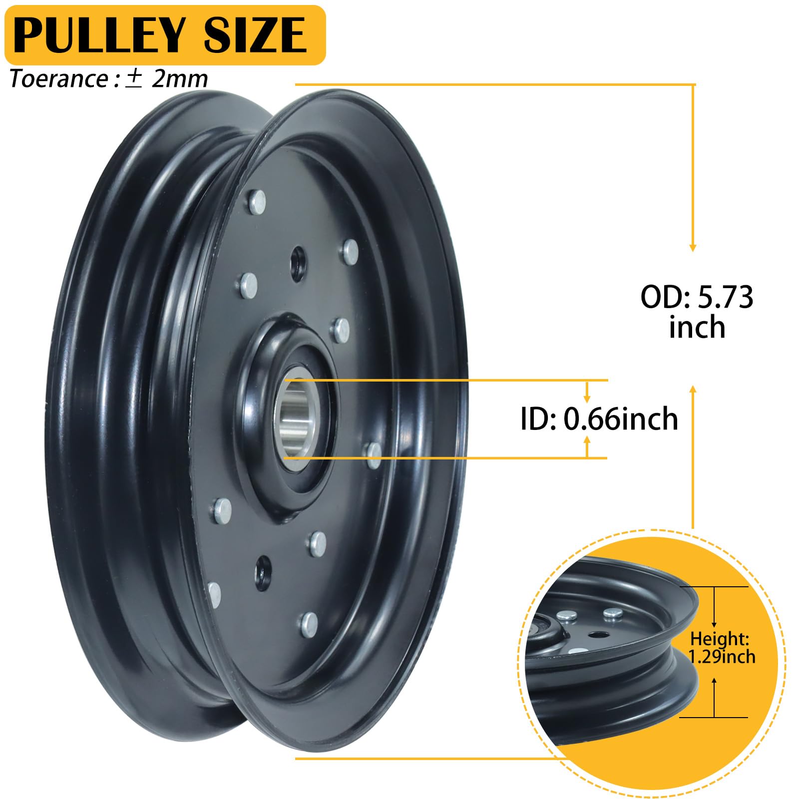 ILONPA Idler Pulley For Exmark 1-613098 Hustler 781856 John