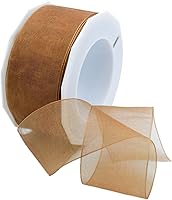 Vista 95 de Morex Ribbon 91803/100-609 Cinta de nailon Organdy, 5/8 pulgadas por 100 yardas, color rojo