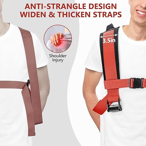 Miniatura 6 de KEDSUM Correas móviles para 1 persona, correas de elevación que se mueven con capacidad de carga máxima de 600 libras, modos de transporte