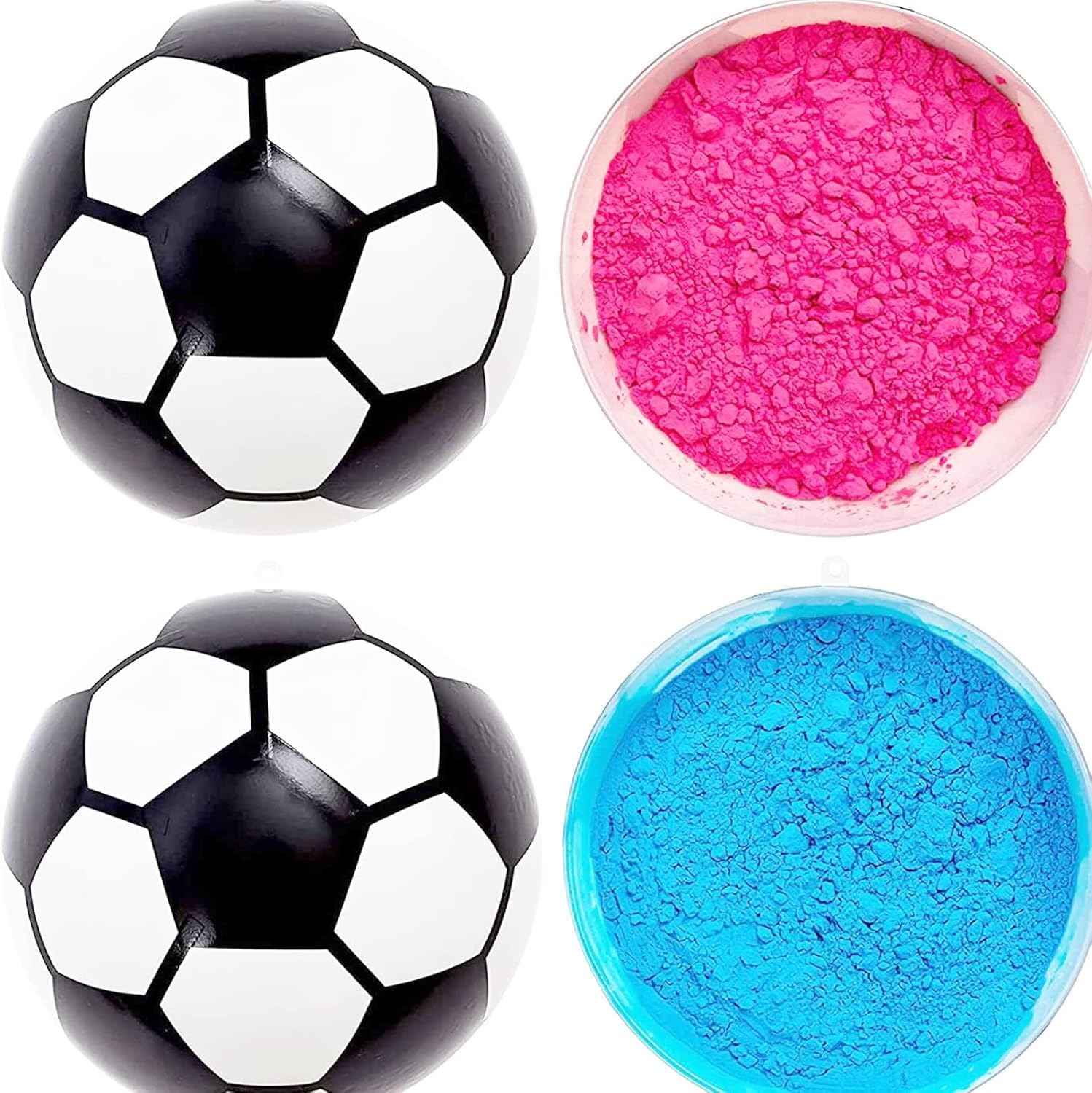 Gender Reveal - Balón de fútbol con polvo, para niños o niñas, color azul o rosa