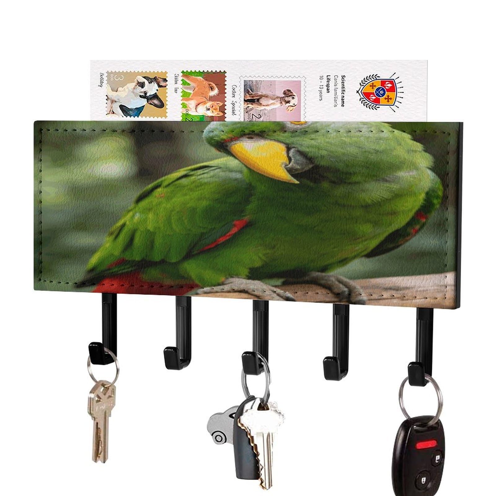 Soporte para llaves de pared con ganchos adhesivo para evitar agujeros y desorden