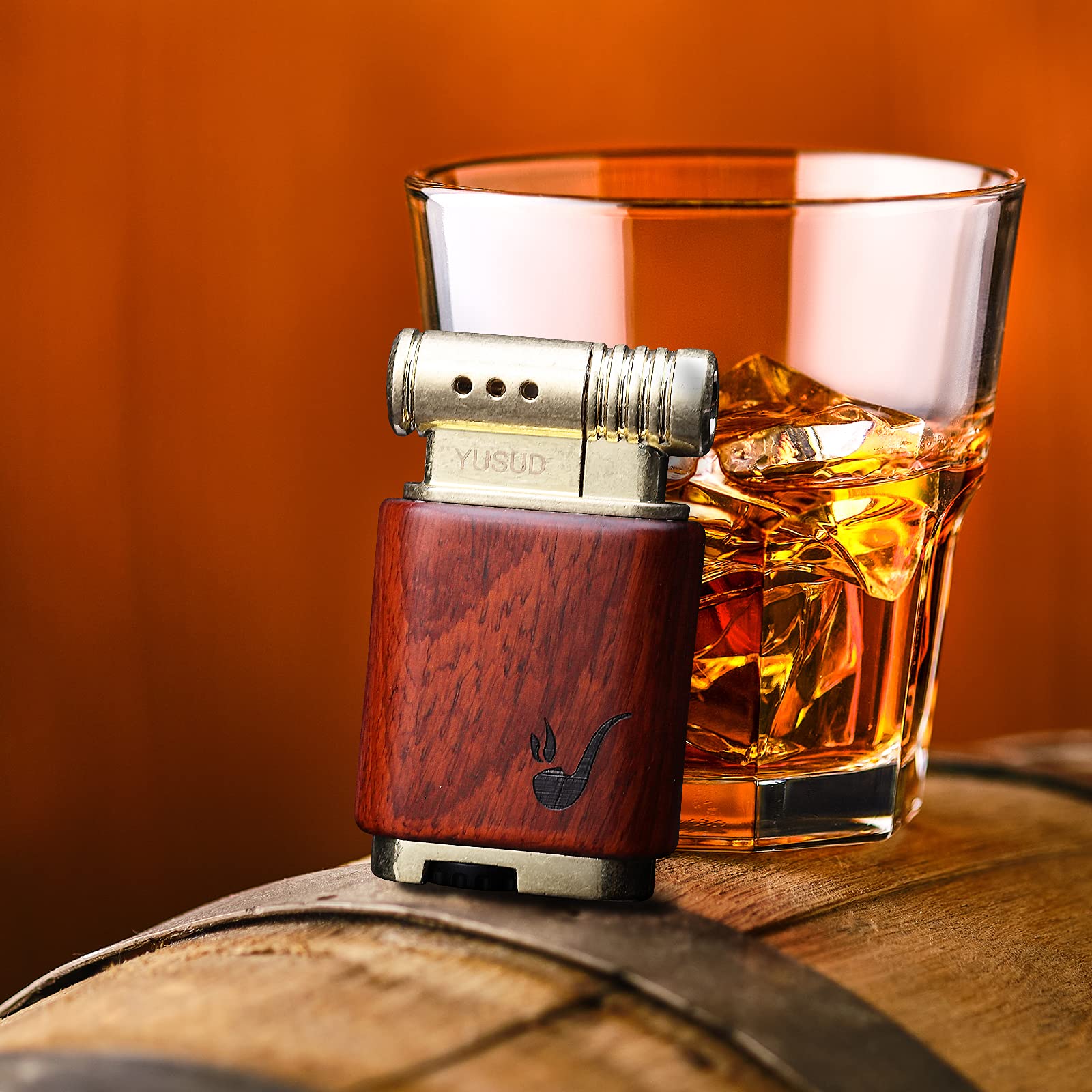 Yusud Vintage Trench Lighter, Cool Pipe Lighter Butane Refillable